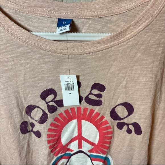 Old Navy Size 3X Light Pink FORCE OF NATURE Graphic Short Sleeve Womens Top NWT! - Picture 6 of 15